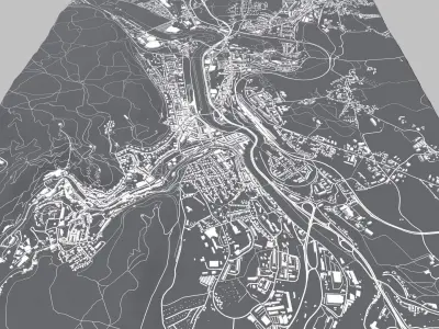 Cityscape Karlovy Vary Czech Republic 3D model