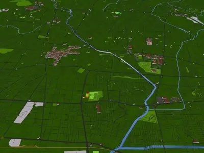 Leon City 2021 GIS 3d model Low-poly 3D model