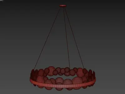 Bollarm Circle Chandelier Series 3D model