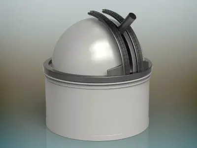 Observatory telescope dome 3D model