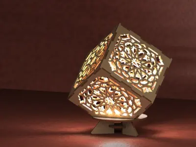 Wooden Lantern 3D model