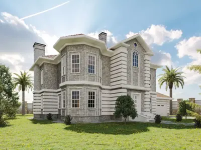 Stone House  Low-poly 3D model