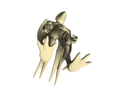 Humanoid dinosaur 3D print model