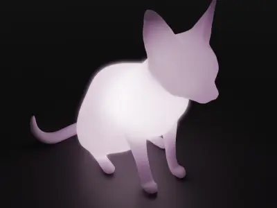 Siamese cat indirect lighting 3D model