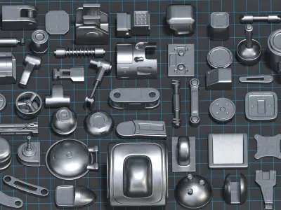 Hard Surface Kitbash 3D model