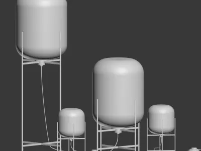 Oda Pulpo Lamp Set 3D model