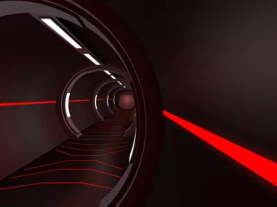 Sci fi Tunnel 3D model 49