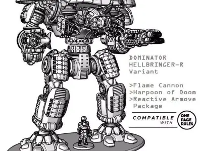 Project Dominator Hellbringer-R Close Assault Variant 3D print model