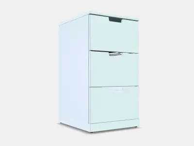 NORDLI Chest of 3 drawers Low-poly 3D model