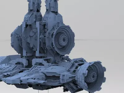 Sci-Fi Droid ship 8  3D model