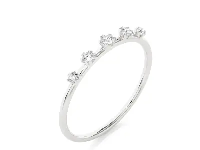 Light Minimalist Diamond Ring 3D print model