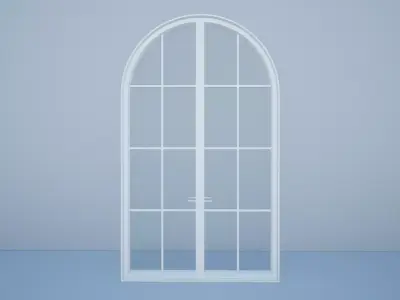 French Door Arched 3D model