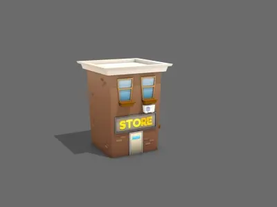 Cartoon Lowpoly Builds Low-poly 3D model