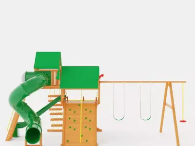 Monster Castle Pkg V Loaded With Tarp Low-poly 3D model