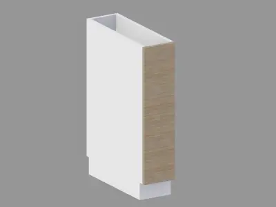 Kitchen Cabinet with Drawers 20 cm Low-poly 3D model
