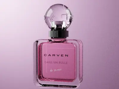 Perfume Bottle Carven Dans ma bulle de musc Model Blend File 3D model