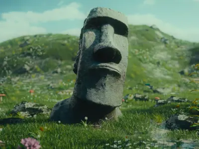 Moai Stone Statu aka sigma 3D model