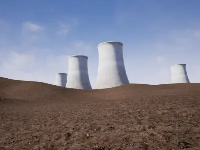 Next Gen AAA Cooling Tower - Enterable Low-poly 3D model