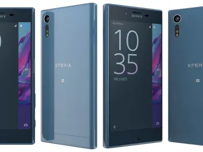 Sony Xperia XZ Forest blue 3D model