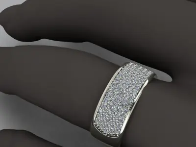 Pave bie diamond 3D print model