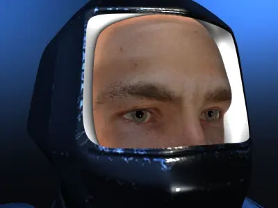 MALE MECH Warrior 01 Low-poly 3D model