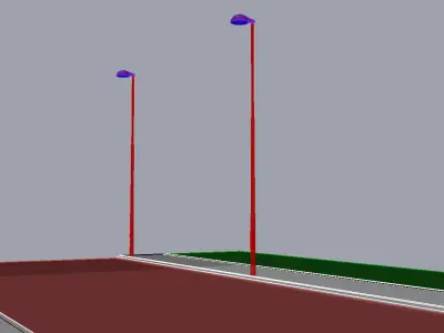 Street lamp 01 3D model