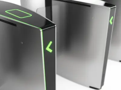 Turnstile Speedlane Slide 3D model