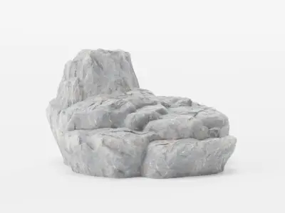 10 Sharp Rock - Stone - Boulder Collection Low-poly 3D model