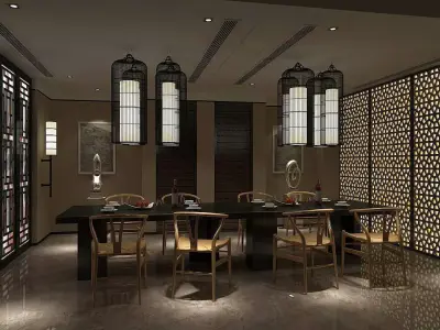 Business Restaurant - Coffee - Banquet  79 3D model