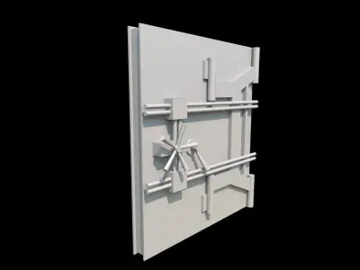 Safe Door  Low-poly 3D model