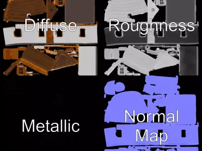 Rustic Cottage House model pack Low-poly 3D model