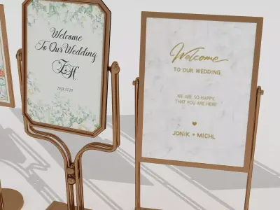 Advertising stand street mockup 3D model