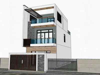 Casa Villa - 5 Modern SketchUp 3D Model 3D model