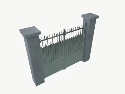 Iron Gate Low-poly 3D model