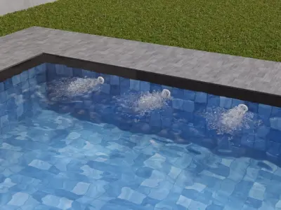 LILY pool edge aerator lumion fountain Low-poly 3D model