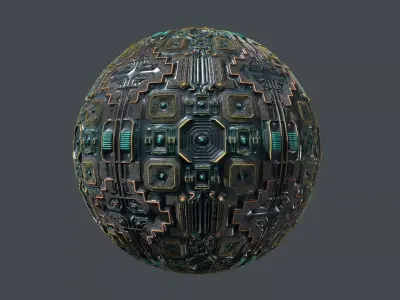 Cyberpunk Seamless PBR Texture 08 Texture