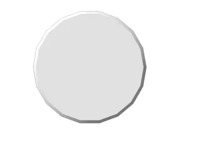 Concrete Palisade Set 6 Pieces Round Garden Border Collection 3D model