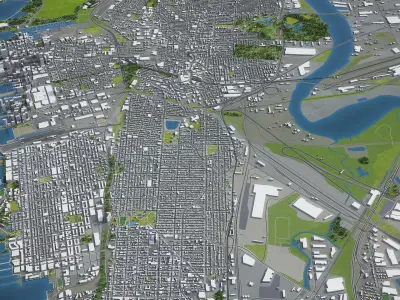 Newark Low-poly 3D model