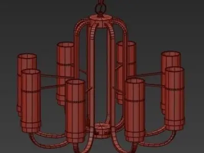 zamok light chandelier 3D model