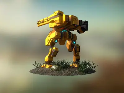 War Juggernaut robot mecha 3D model
