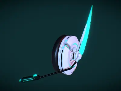 Wing Headphone Low-poly 3D model
