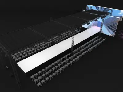 Fashion Show Catwalk 3D model