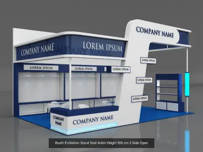 10 Exhibition Stand Stall Booth 3D model 3D Model Collection 3D Model Pack 3