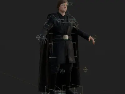 Luke Skywalker Star Wars 3D Model Collection Rigged PBR Bundle 3D Model Pack