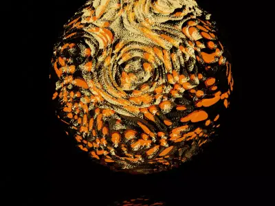 Stylised Sun Procedural Texture 3D model