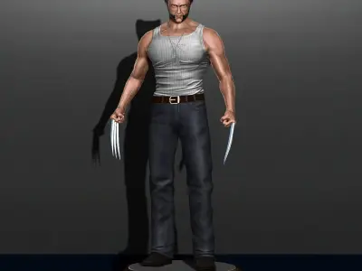 Wolverine Logan By Hugh Jackman  File STL for 3D Printing  3D print model