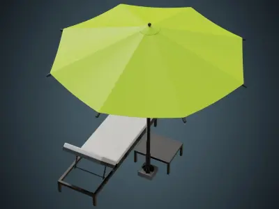 Sun Lounger 2 Basic 3D model