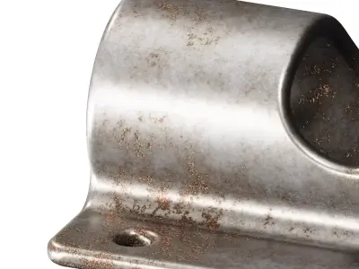 Rusty Door Latch Bracket 3D model