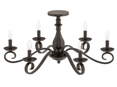 Golden Lighting Larrick 6 Light 3D model