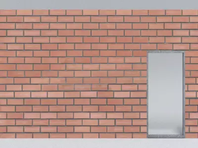 laos door Wall Low-poly 3D model